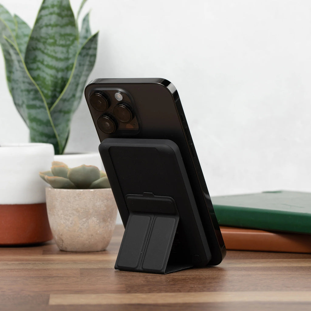 5000Mah Magnetic Wireless Portable Power Pack, Foldable Integrated Kickstand External Battery Pack With Dual Output Ports And Multi Pastel Color Options