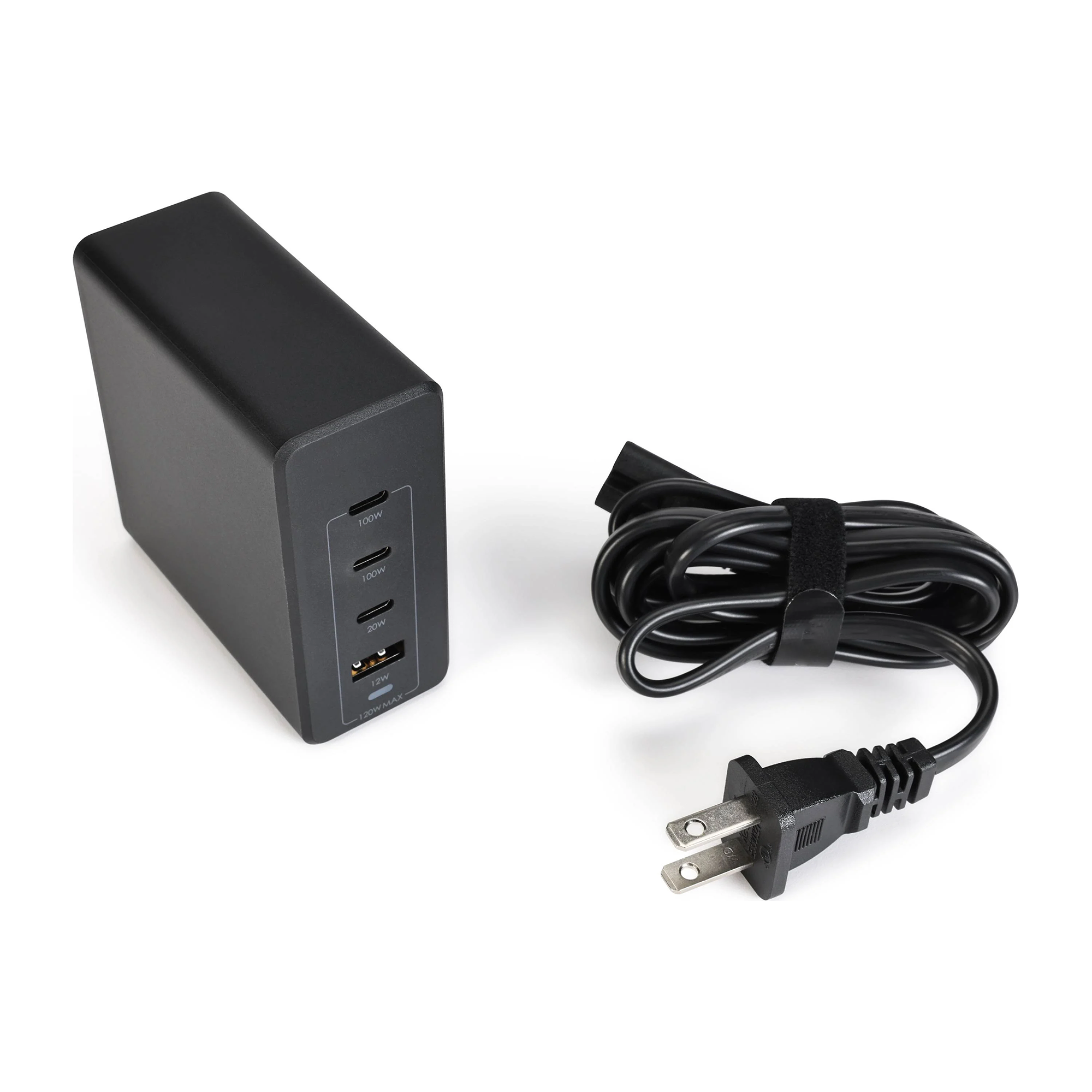 120W Desktop Multi-Port GaN Charging Station, Four-Output AC Power Hub With Three Type-C Ports And Single USB-A Port