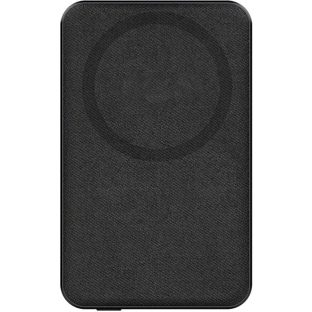 10000Mah Magnetic Wireless External Battery Pack, Fabric Wrapped Portable Charger With Foldable Adjustable Stand, Built-In Ac Plug And Digital Power Percentage Display
