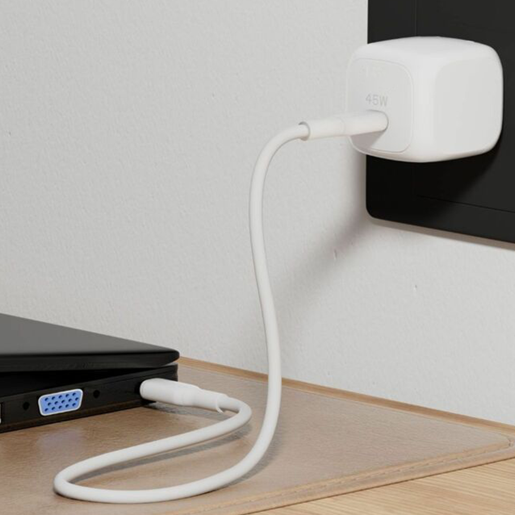 45W Single Port USB-C Compact Travel Wall Charger, Foldable Plug PD 3.1 PPS Fast Charging Power Adapter