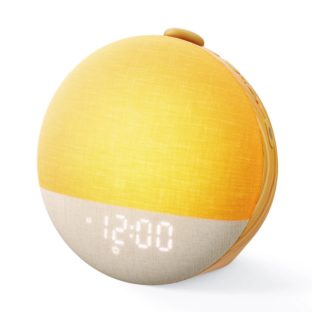All-In-One Sunrise Wake Light Digital Timepiece, Integrated White Noise Sleep Sound Machine With Multi-Tone Library, Dimmable Ambient Lamp And One-Tap Quick Preset Mode