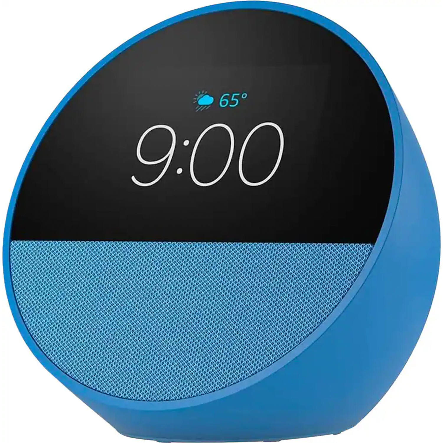 Round Curved Smart Voice Assistant Timepiece, Multi-Color Digital Display Alarm Clock With Built-In High-Fidelity Audio Speaker And Home Automation Control