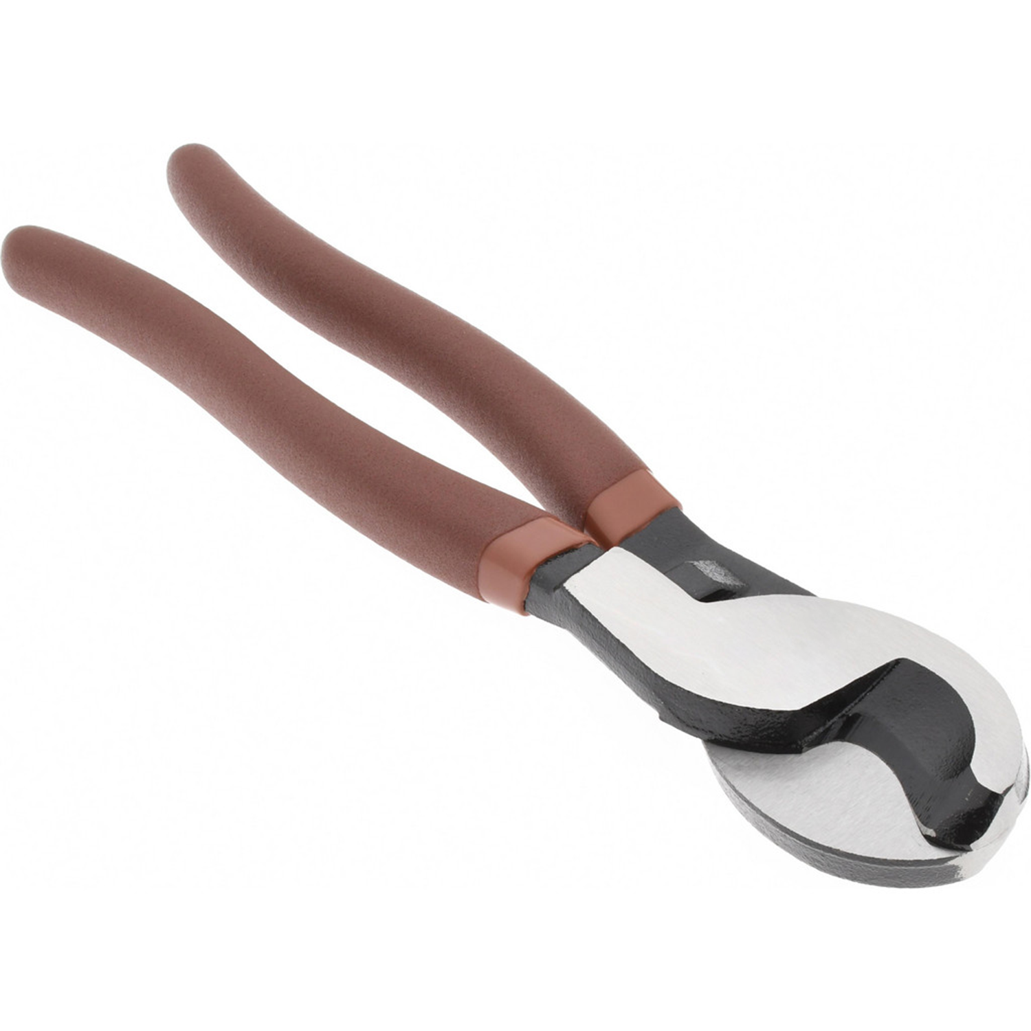 9.5 Inch Curved Oval Head Cable Cutting Pliers, 0.5 Inch Jaw Length Heavy-Duty Wire Cutter With Comfort Plastic Dipped Grips