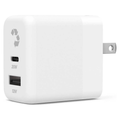 32W Dual-Port Simultaneous Charging Wall Adapter, Dual Standard Socket Power Brick With Cross-Platform Fast Charging Functionality